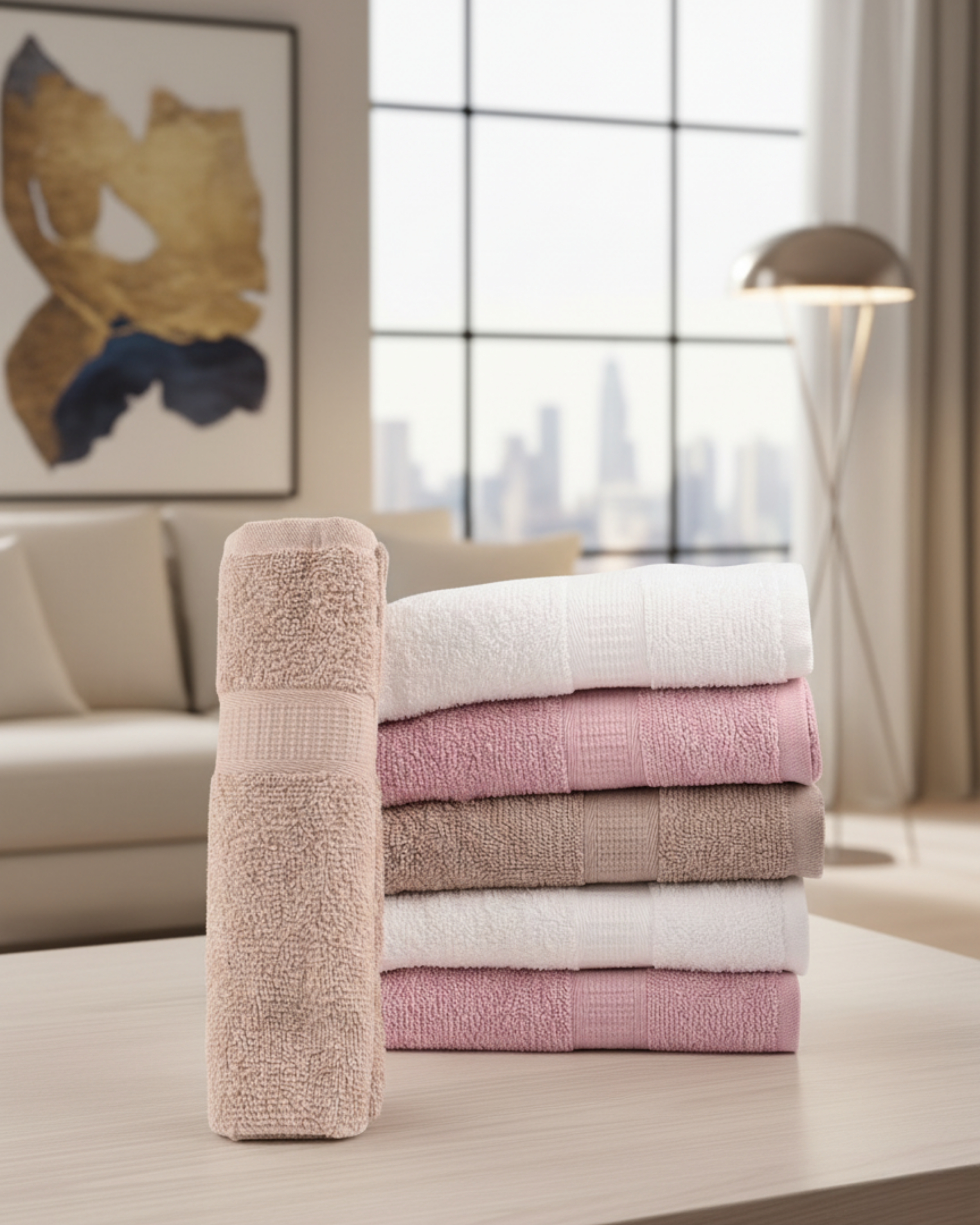 Gorsed Doğal Pamuklu 40x70 cm 6'lI El Yüz Havlusu