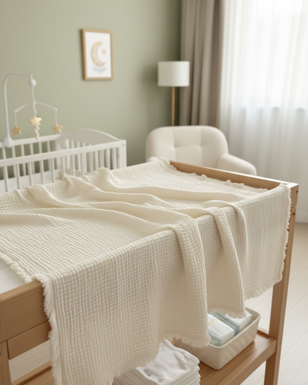 Bebeklere Özel %100 Doğal Pamuk Müslin Battaniye